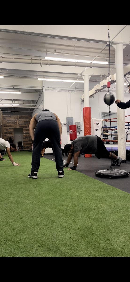 Conditioning work on the turf at Boxing N' More